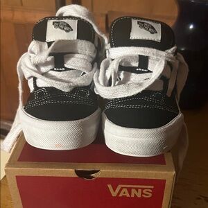 Vans Kids Black and White Sneakers